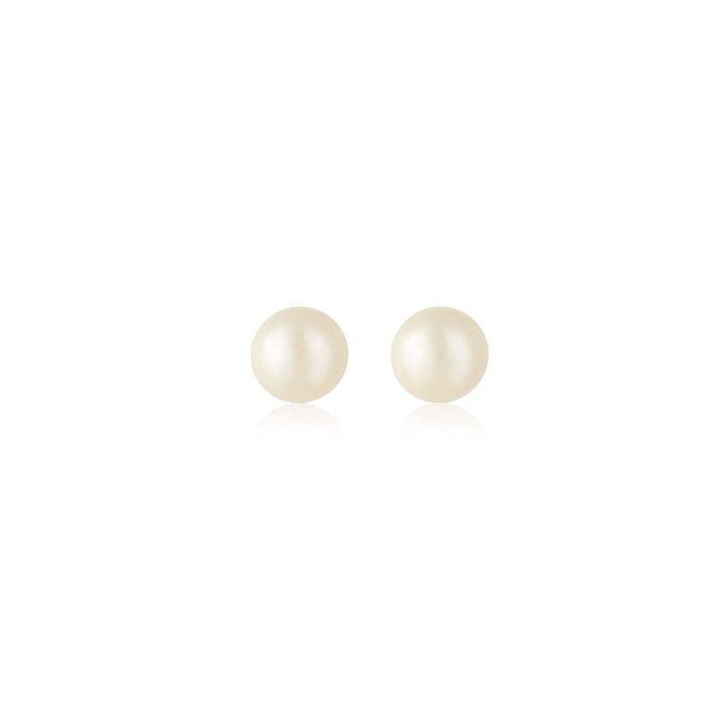 Brinco Fixo Elegante Folheado Ouro 18K Pérola Shell G 10mm Joia Feminina Versátil